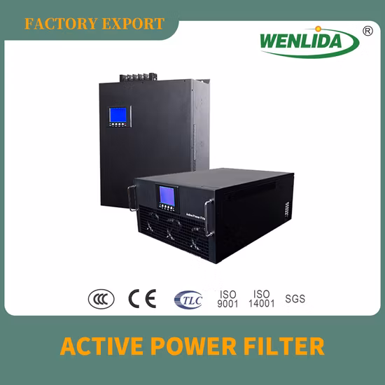 Dispositivo de filtrado de armónicos de bajo voltaje trifásico de tres hilos 200A con IGBT y monitor para filtro de potencia activa Apf de planta de neumáticos